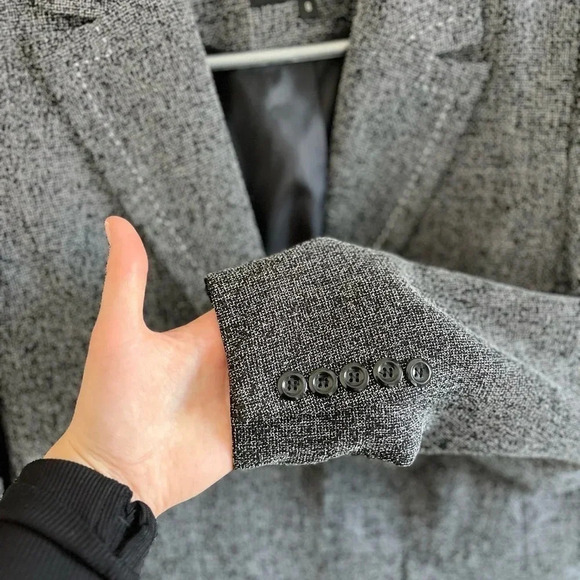 Simply Manakin/ Grey & black peppered/ Buttoned/  Blazer/ Size US 8 - Picture 7 of 16